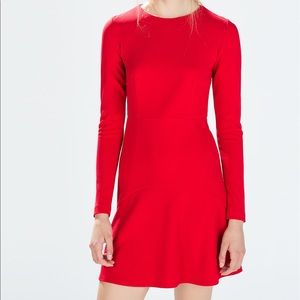NWOT Zara Red Skater Dress